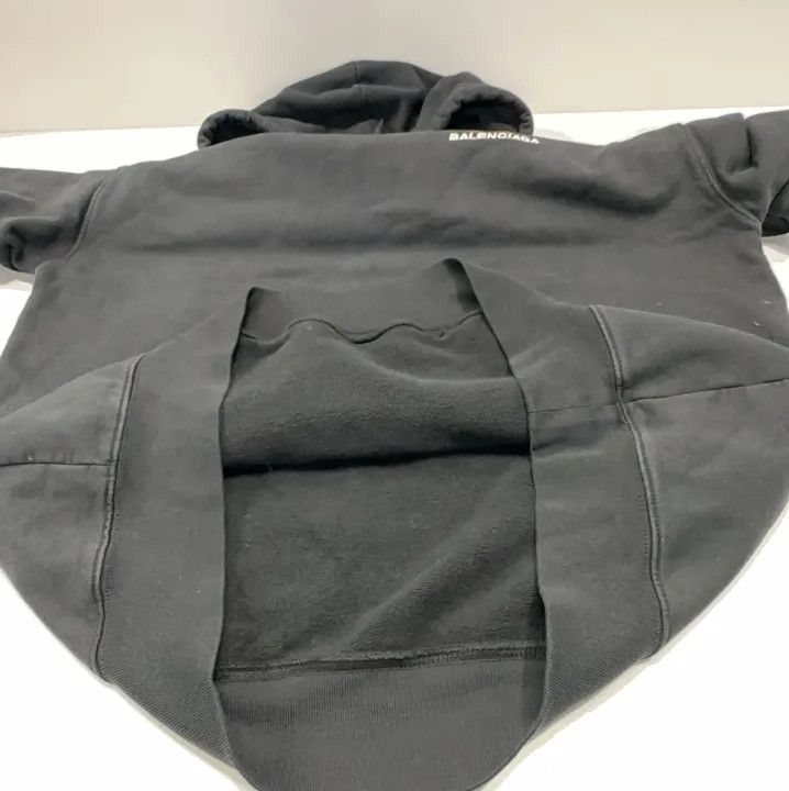 Balenciaga Balenciaga Logo Embroidered Black Hoodie Size US XS / EU 42 / 0 - 12 Thumbnail