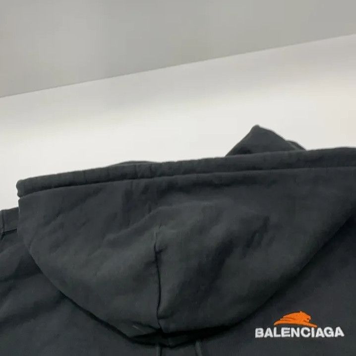 Balenciaga Balenciaga Logo Embroidered Black Hoodie Size US XS / EU 42 / 0 - 8 Thumbnail