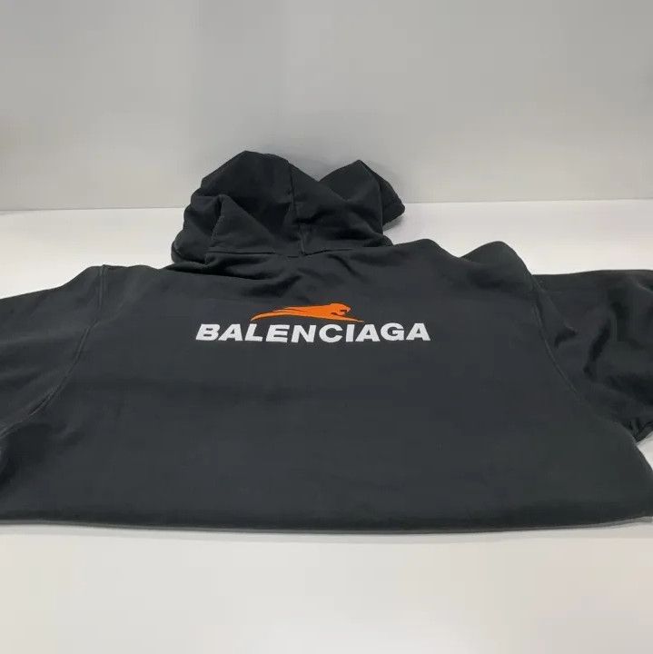 Balenciaga Balenciaga Logo Embroidered Black Hoodie Size US XS / EU 42 / 0 - 17 Thumbnail