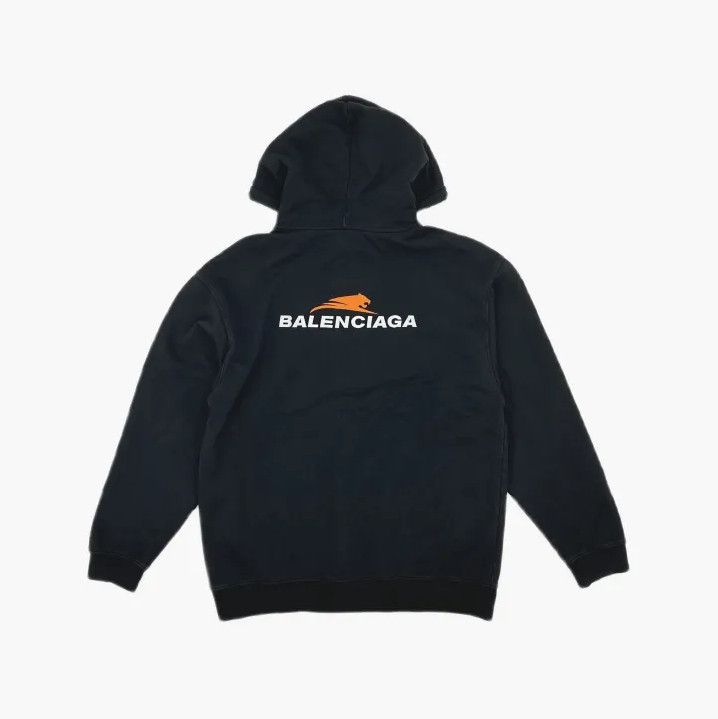 Balenciaga Balenciaga Logo Embroidered Black Hoodie Size US XS / EU 42 / 0 - 3 Thumbnail