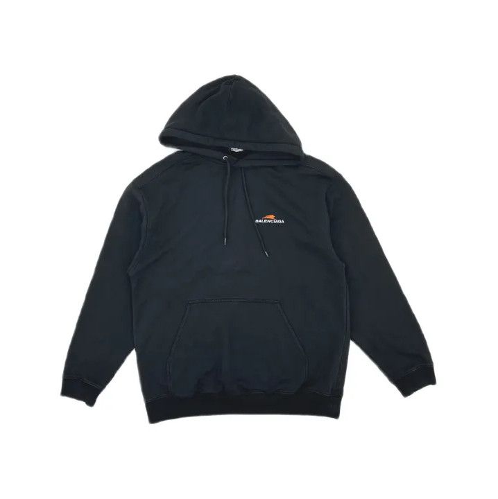 Balenciaga Balenciaga Logo Embroidered Black Hoodie Size US XS / EU 42 / 0 - 2 Thumbnail