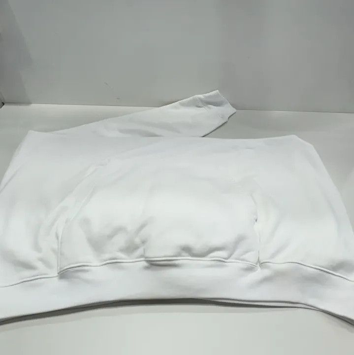 Balenciaga Balenciaga White Long Sleeve Hoodie with Logo Size US S / EU 44-46 / 1 - 9 Thumbnail