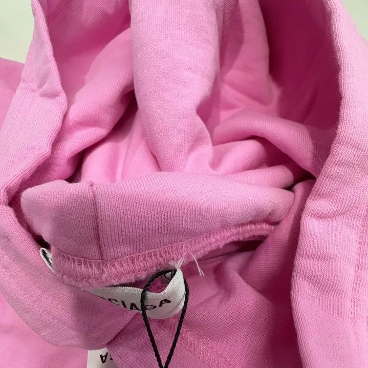 Balenciaga Balenciaga Pink Hoodie with Geometric Pattern Size US M / EU 48-50 / 2 - 8 Thumbnail