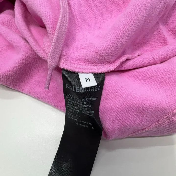 Balenciaga Balenciaga Pink Hoodie with Geometric Pattern Size US M / EU 48-50 / 2 - 5 Thumbnail