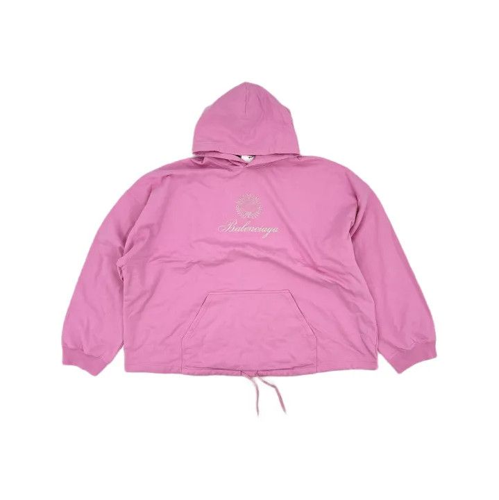 Balenciaga Balenciaga Pink Hoodie with Geometric Pattern Size US M / EU 48-50 / 2 - 2 Thumbnail
