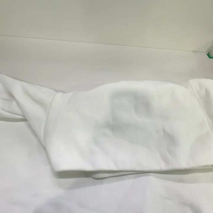 Balenciaga Balenciaga White Long Sleeve Hoodie with Logo Size US S / EU 44-46 / 1 - 9 Thumbnail