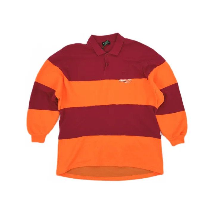 Balenciaga Balenciaga SS21 Patchwork Long Sleeve Polo Shirt Size US XS / EU 42 / 0 - 2 Thumbnail