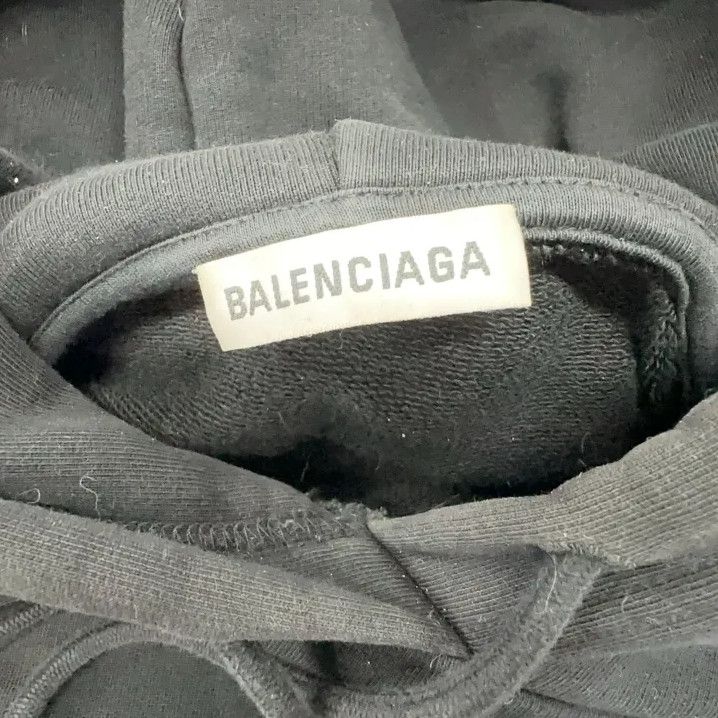 Balenciaga Balenciaga Black Logo Print Hoodie for Unisex Size US XS / EU 42 / 0 - 5 Thumbnail