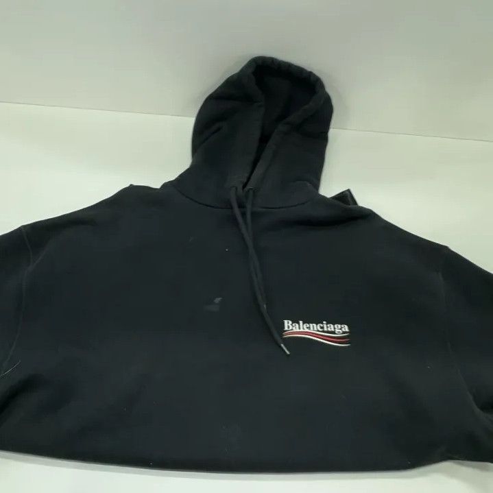 Balenciaga Balenciaga Black Logo Print Hoodie for Unisex Size US XS / EU 42 / 0 - 8 Thumbnail