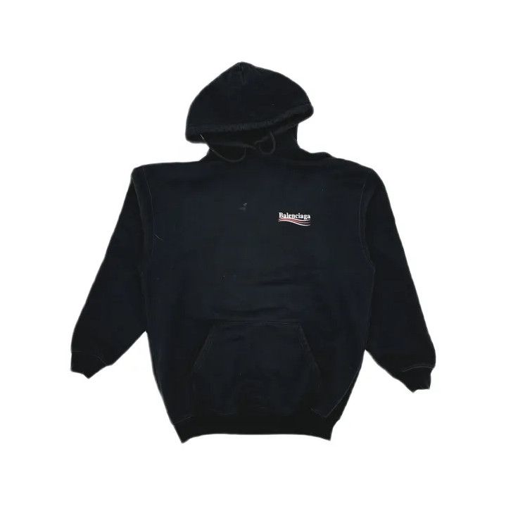 Balenciaga Balenciaga Black Logo Print Hoodie for Unisex Size US XS / EU 42 / 0 - 2 Thumbnail