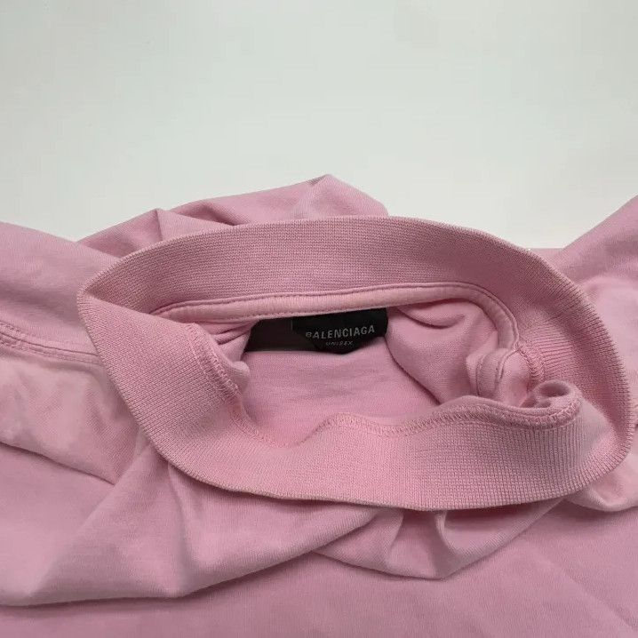 Balenciaga Balenciaga Pink Crystal Neck Short Sleeve T-Shirt Size US XS / EU 42 / 0 - 13 Thumbnail