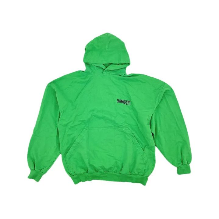 Balenciaga Balenciaga Logo Print Oversized Hoodie in Green Size US L / EU 52-54 / 3 - 2 Thumbnail