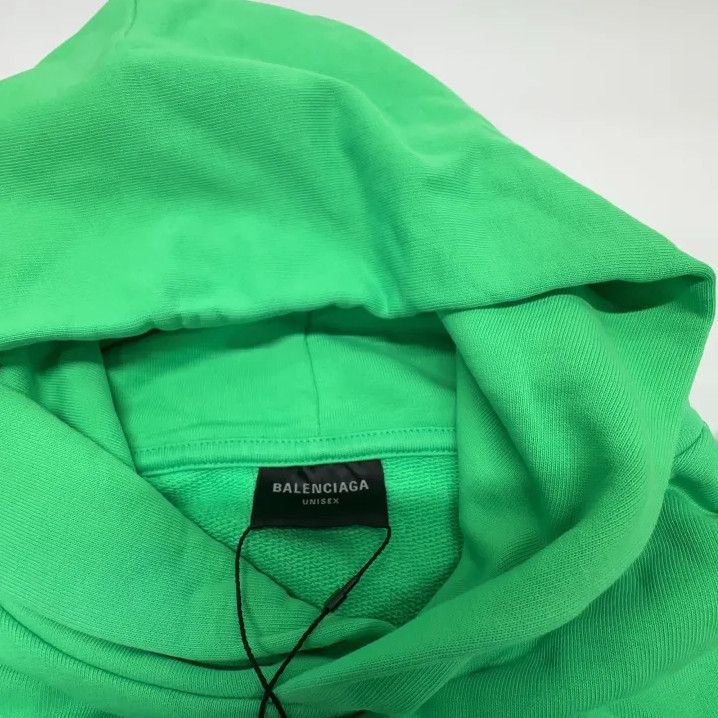 Balenciaga Balenciaga Logo Print Oversized Hoodie in Green Size US L / EU 52-54 / 3 - 4 Thumbnail