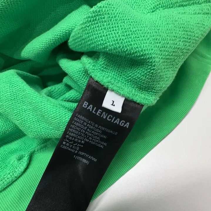 Balenciaga Balenciaga Logo Print Oversized Hoodie in Green Size US L / EU 52-54 / 3 - 6 Thumbnail