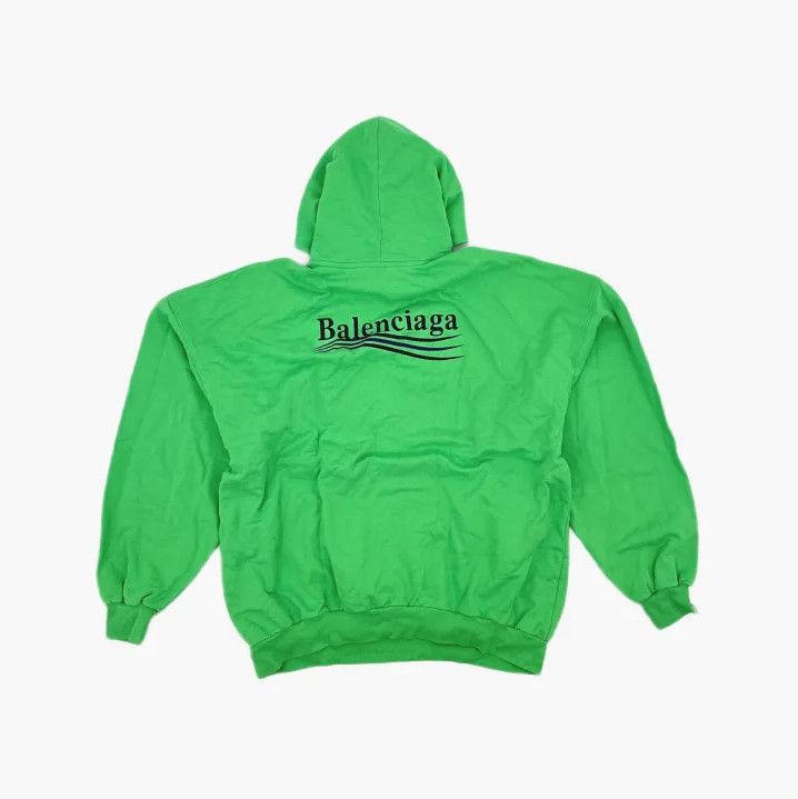 Balenciaga Balenciaga Logo Print Oversized Hoodie in Green Size US L / EU 52-54 / 3 - 3 Thumbnail