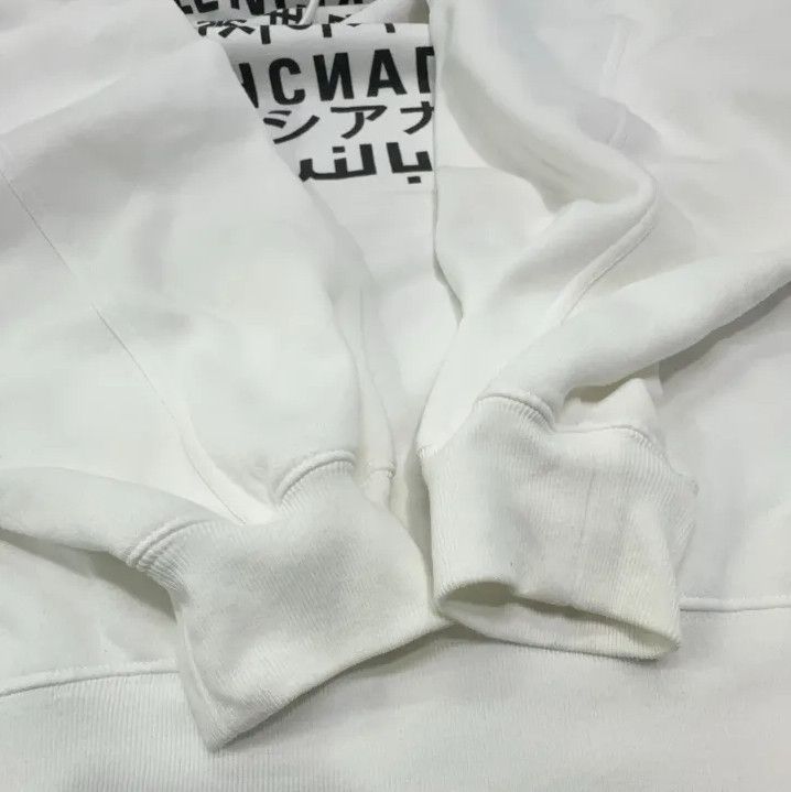 Balenciaga Balenciaga White Language Print Hoodie Size US S / EU 44-46 / 1 - 14 Thumbnail