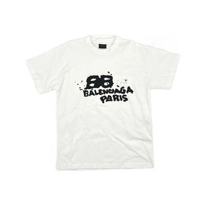 Balenciaga Balenciaga White Graphic Logo Short Sleeve T-Shirt Size US S / EU 44-46 / 1 - 2 Thumbnail
