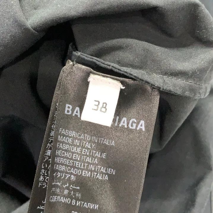 Balenciaga Balenciaga Black Long Sleeve Logo Shirt Size US M / EU 48-50 / 2 - 5 Thumbnail