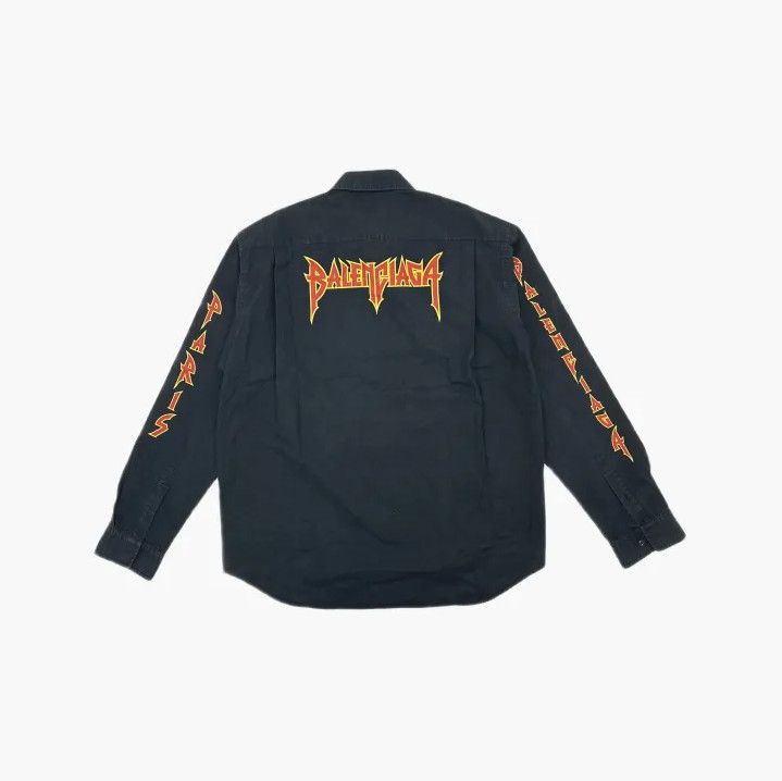 Balenciaga Balenciaga Black Long Sleeve Logo Shirt Size US M / EU 48-50 / 2 - 3 Thumbnail