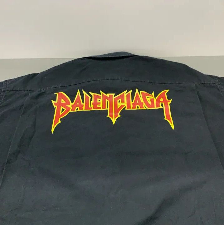 Balenciaga Balenciaga Black Long Sleeve Logo Shirt Size US M / EU 48-50 / 2 - 14 Thumbnail