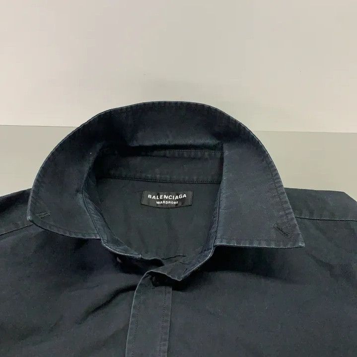 Balenciaga Balenciaga Black Long Sleeve Logo Shirt Size US M / EU 48-50 / 2 - 8 Thumbnail