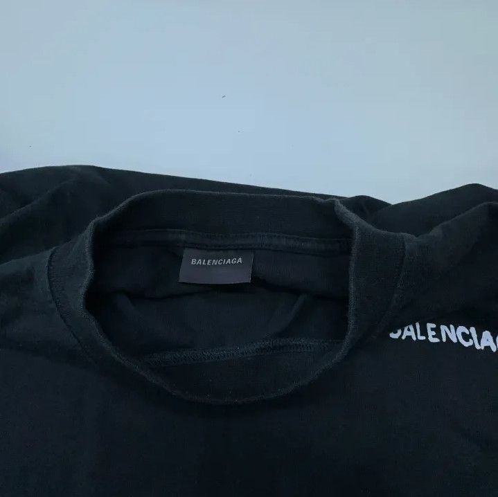 Balenciaga Balenciaga SS23 Logo Print Black Short Sleeve T-Shirt Size US S / EU 44-46 / 1 - 7 Thumbnail
