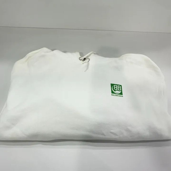 Balenciaga Balenciaga Eco-Friendly Logo Hoodie in White Size US L / EU 52-54 / 3 - 14 Thumbnail