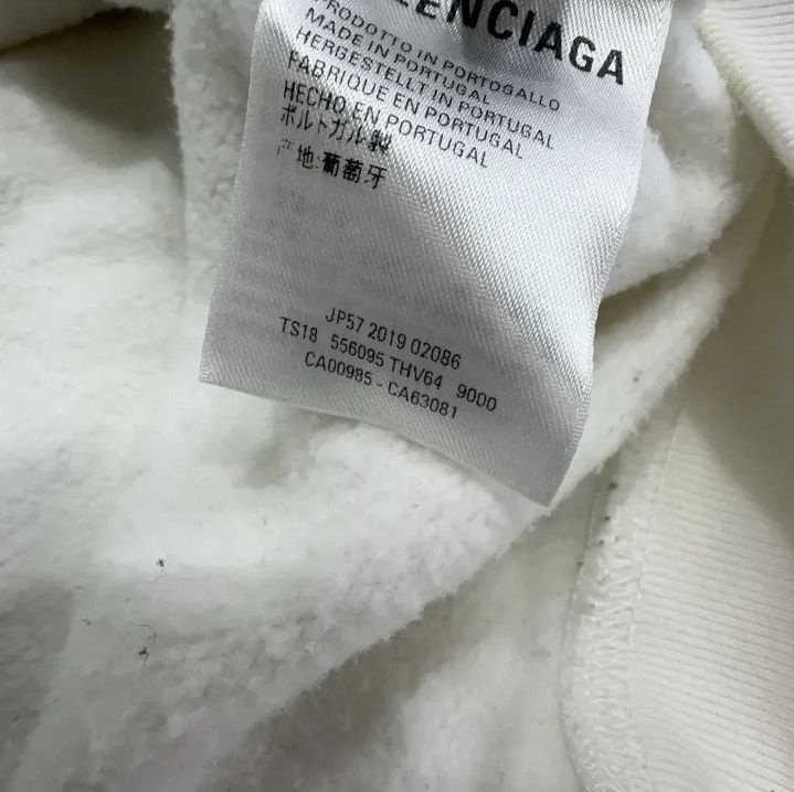 Balenciaga Balenciaga Eco-Friendly Logo Hoodie in White Size US L / EU 52-54 / 3 - 5 Thumbnail
