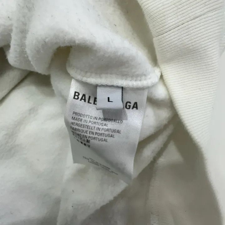 Balenciaga Balenciaga Eco-Friendly Logo Hoodie in White Size US L / EU 52-54 / 3 - 4 Thumbnail