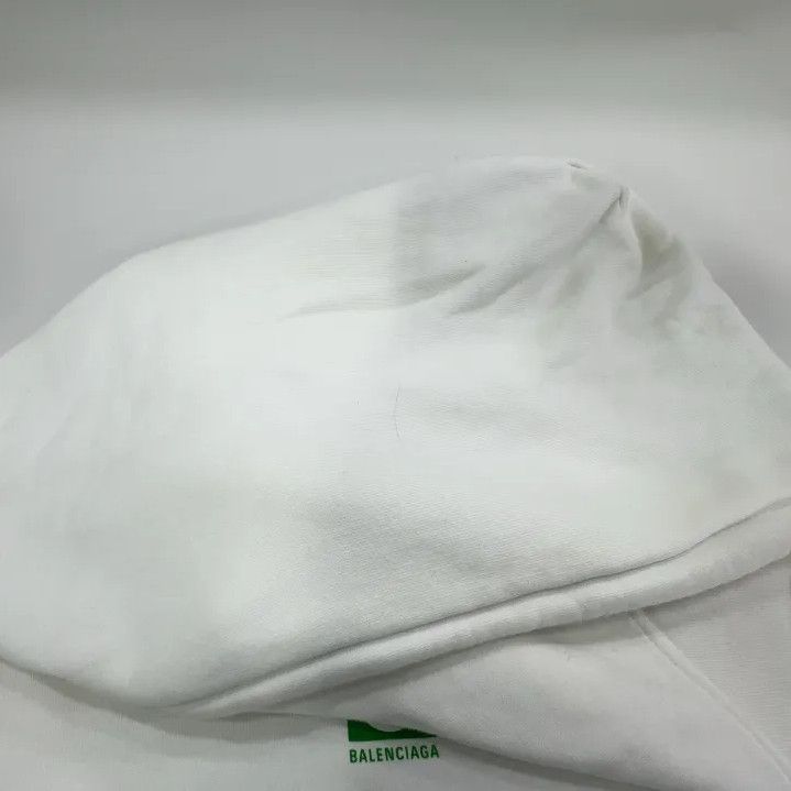 Balenciaga Balenciaga Eco-Friendly Logo Hoodie in White Size US L / EU 52-54 / 3 - 10 Thumbnail