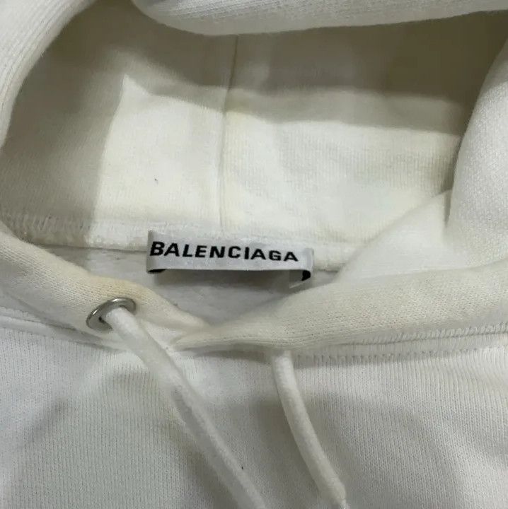 Balenciaga Balenciaga Eco-Friendly Logo Hoodie in White Size US L / EU 52-54 / 3 - 6 Thumbnail