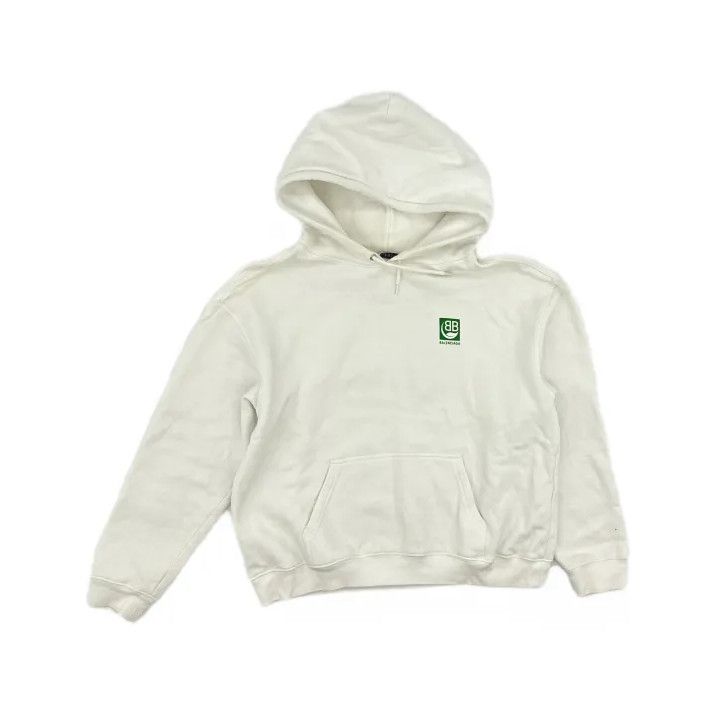 Balenciaga Balenciaga Eco-Friendly Logo Hoodie in White Size US L / EU 52-54 / 3 - 2 Thumbnail
