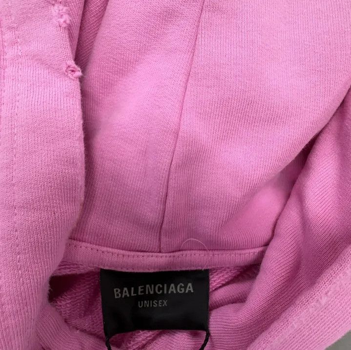 Balenciaga Balenciaga Men's Pink Hooded Sweatshirt Size US M / EU 48-50 / 2 - 5 Thumbnail