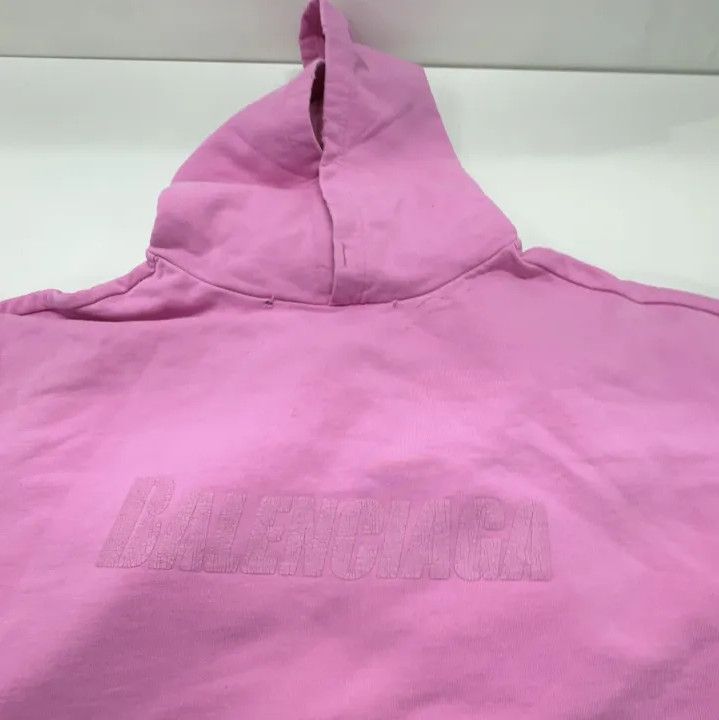 Balenciaga Balenciaga Men's Pink Hooded Sweatshirt Size US M / EU 48-50 / 2 - 15 Thumbnail