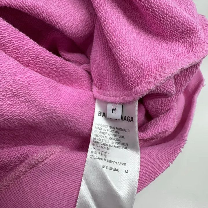 Balenciaga Balenciaga Men's Pink Hooded Sweatshirt Size US M / EU 48-50 / 2 - 6 Thumbnail