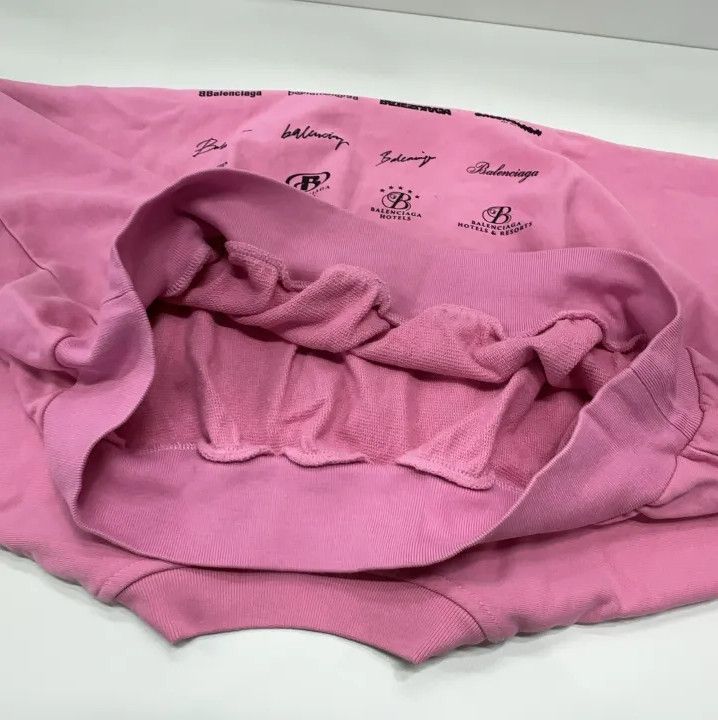 Balenciaga Balenciaga Pink Logo Print Long Sleeve Sweatshirt Size US M / EU 48-50 / 2 - 8 Thumbnail