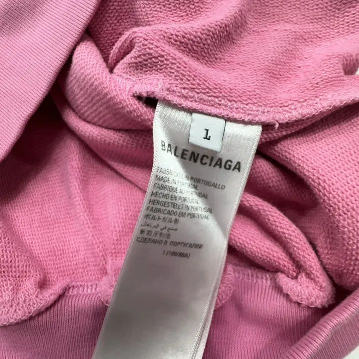 Balenciaga Balenciaga Pink Logo Print Long Sleeve Sweatshirt Size US M / EU 48-50 / 2 - 4 Thumbnail