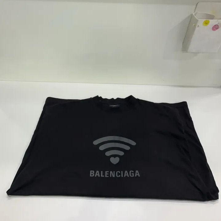 Balenciaga Balenciaga Men's Black Logo Print Short Sleeve T-shirt Size US S / EU 44-46 / 1 - 11 Thumbnail