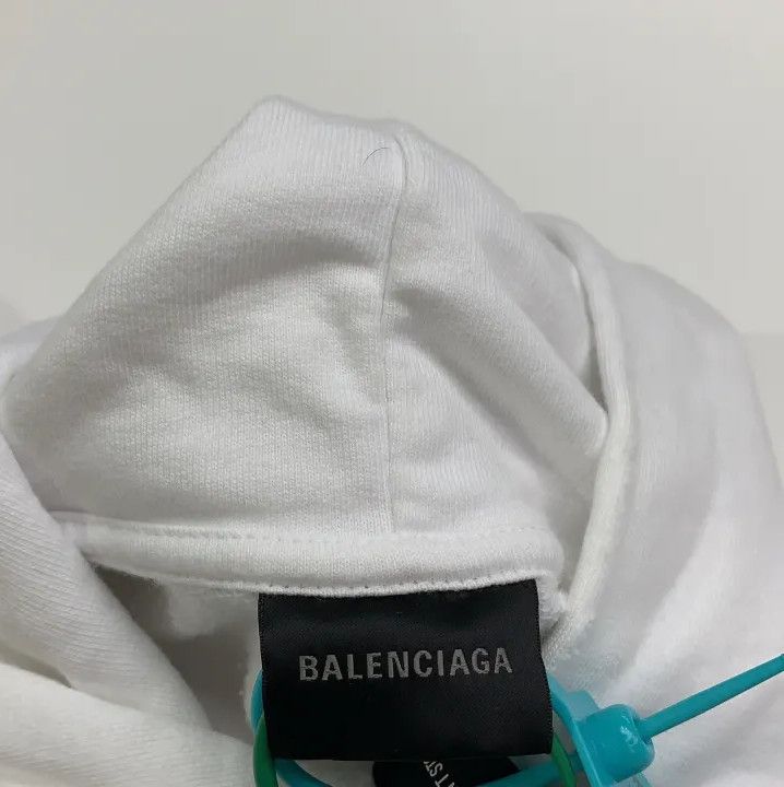 Balenciaga Balenciaga Hand Drawn Logo White Hoodie Size US S / EU 44-46 / 1 - 3 Thumbnail