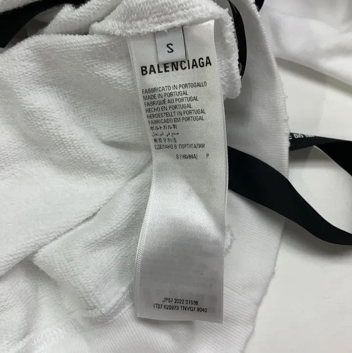 Balenciaga Balenciaga Hand Drawn Logo White Hoodie Size US S / EU 44-46 / 1 - 2 Thumbnail