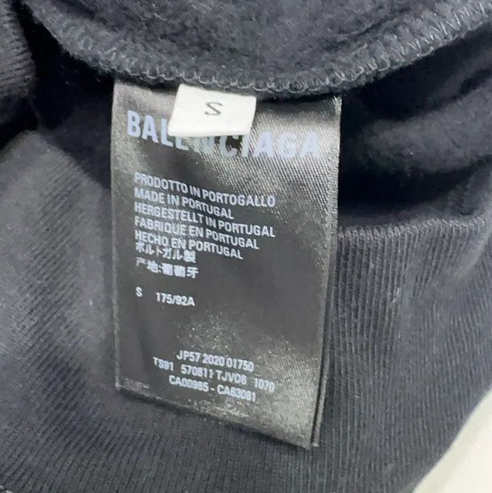 Balenciaga Balenciaga Graphic Logo Print Black Hoodie Size US S / EU 44-46 / 1 - 6 Thumbnail