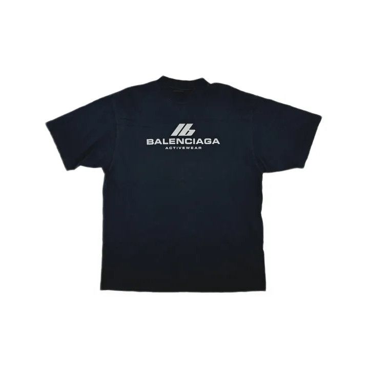 Balenciaga Balenciaga Activewear Black Logo T-Shirt Size US M / EU 48-50 / 2 - 2 Thumbnail