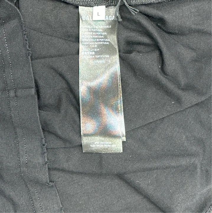 Balenciaga Balenciaga Black Graphic Print Short Sleeve T-Shirt Size US L / EU 52-54 / 3 - 3 Thumbnail