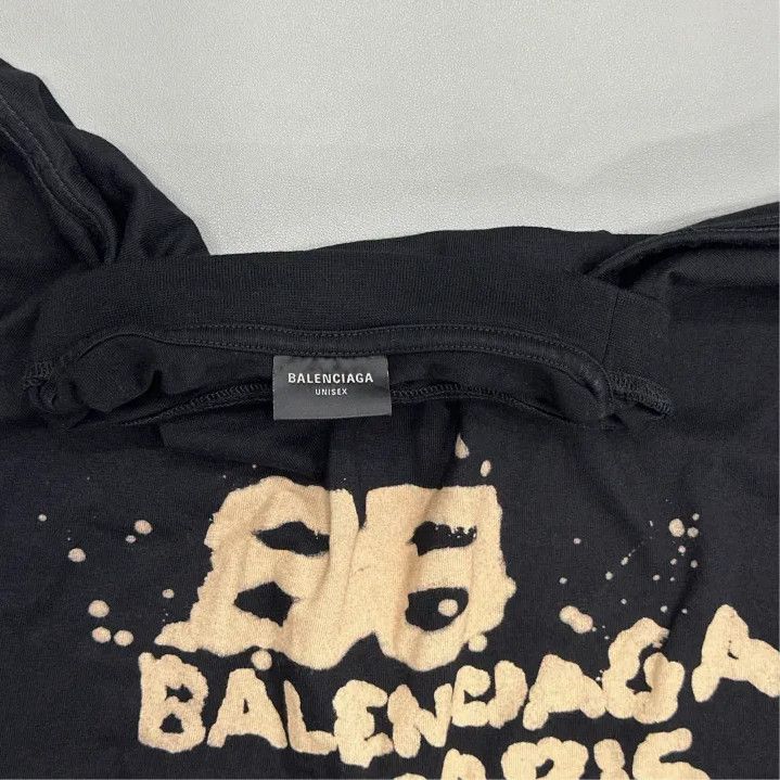 Balenciaga Balenciaga Black Graphic Print Short Sleeve T-Shirt Size US L / EU 52-54 / 3 - 7 Thumbnail