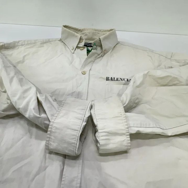 Balenciaga Balenciaga FW22 Beige Single Button Long Sleeve Shirt Size US M / EU 48-50 / 2 - 9 Thumbnail