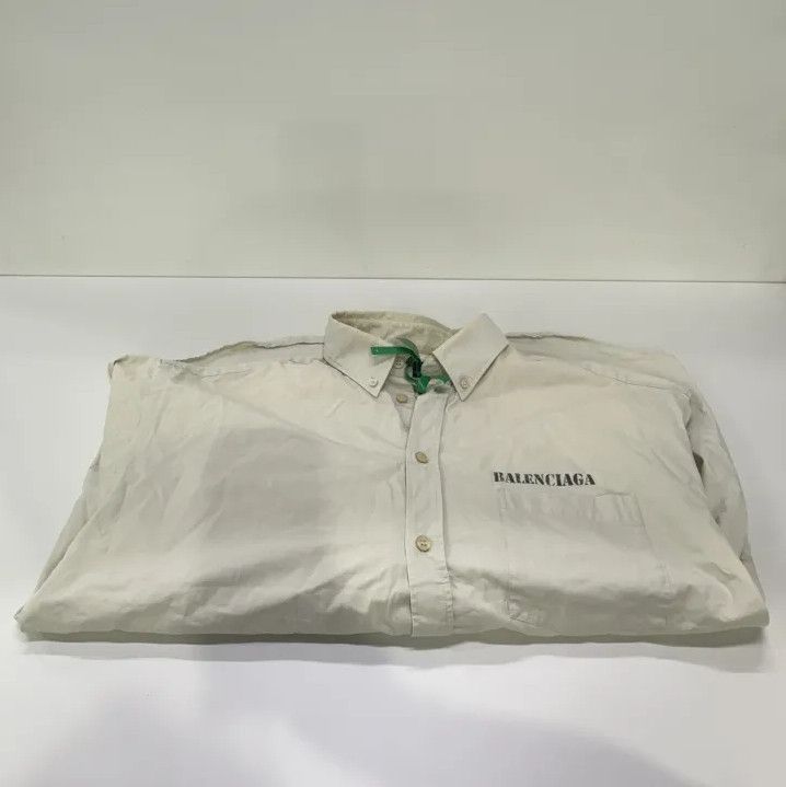 Balenciaga Balenciaga FW22 Beige Single Button Long Sleeve Shirt Size US M / EU 48-50 / 2 - 10 Thumbnail
