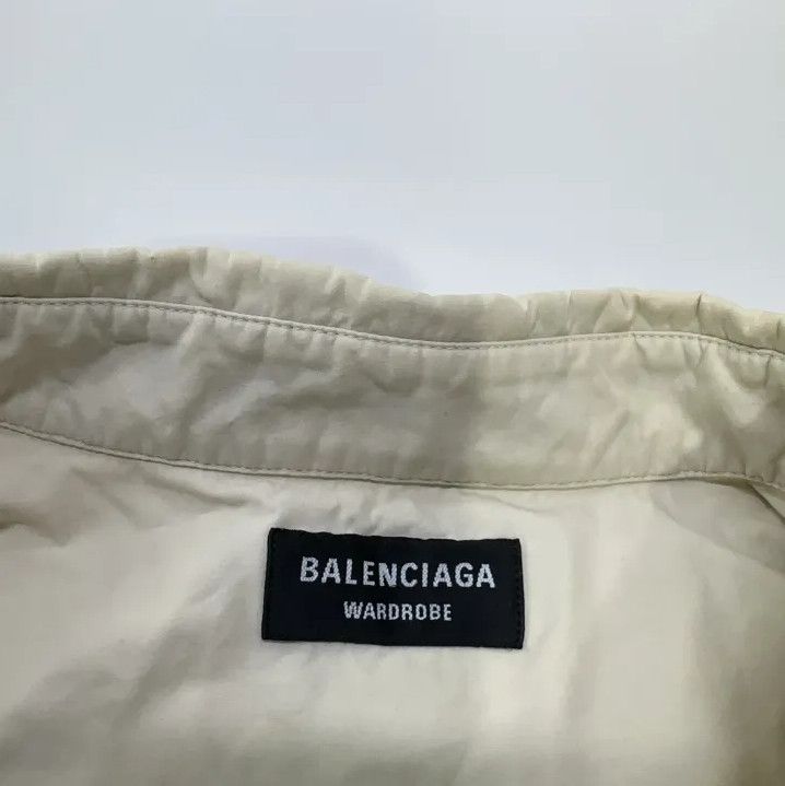 Balenciaga Balenciaga FW22 Beige Single Button Long Sleeve Shirt Size US M / EU 48-50 / 2 - 6 Thumbnail
