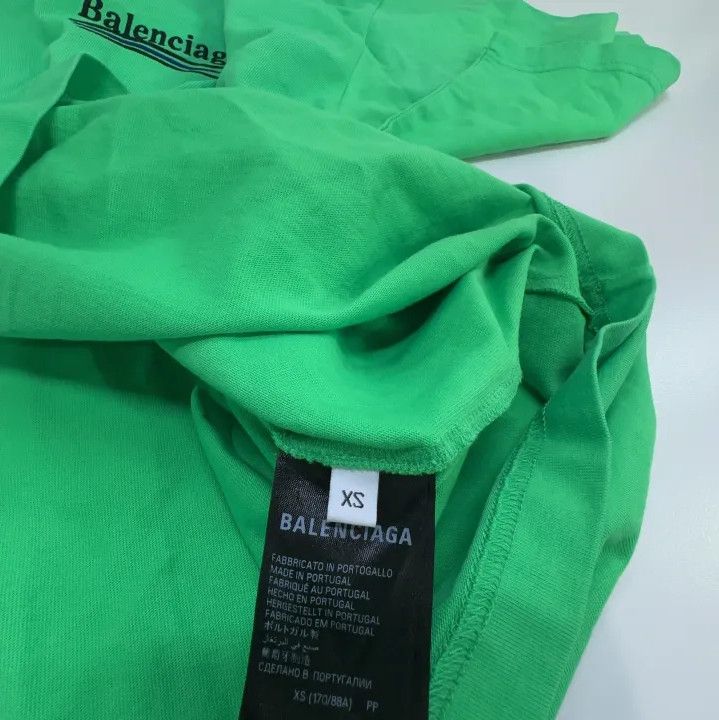 Balenciaga Balenciaga Green Graphic Short Sleeve T-Shirt Size US XS / EU 42 / 0 - 4 Thumbnail