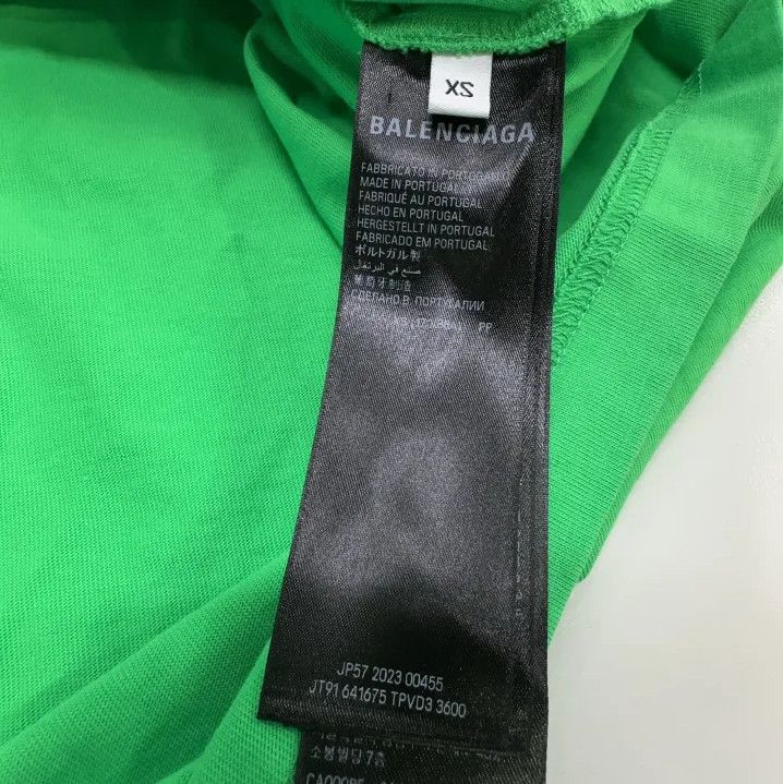 Balenciaga Balenciaga Green Graphic Short Sleeve T-Shirt Size US XS / EU 42 / 0 - 5 Thumbnail