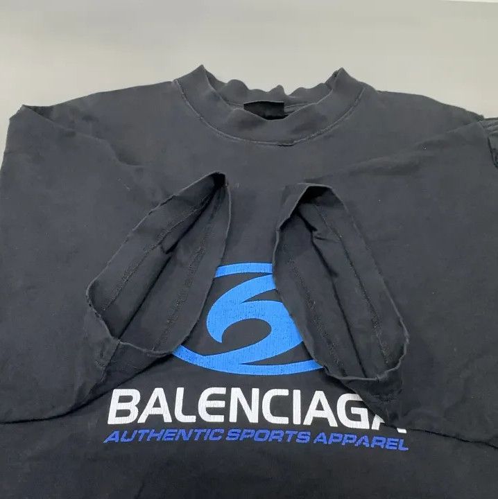 Balenciaga Balenciaga Logo Print Black Short Sleeve T-Shirt Size US XS / EU 42 / 0 - 10 Thumbnail